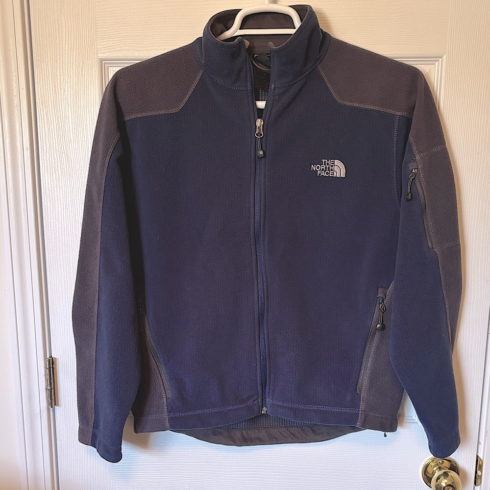 The North Face Men's Windwall Blue/Gray Fleece Jacket - Small